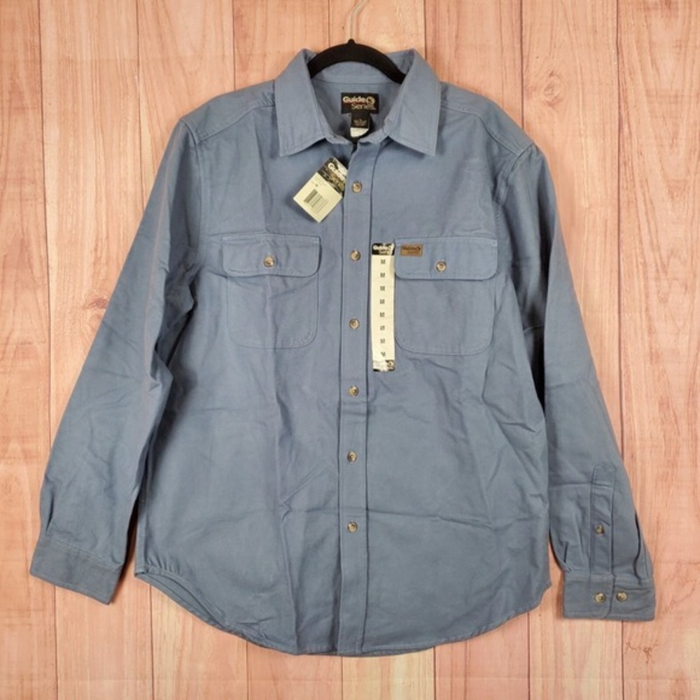 Guide Series Chamois‎ Shirt Sz Large (Tagged M) Button Front Long Sleeve NEW
